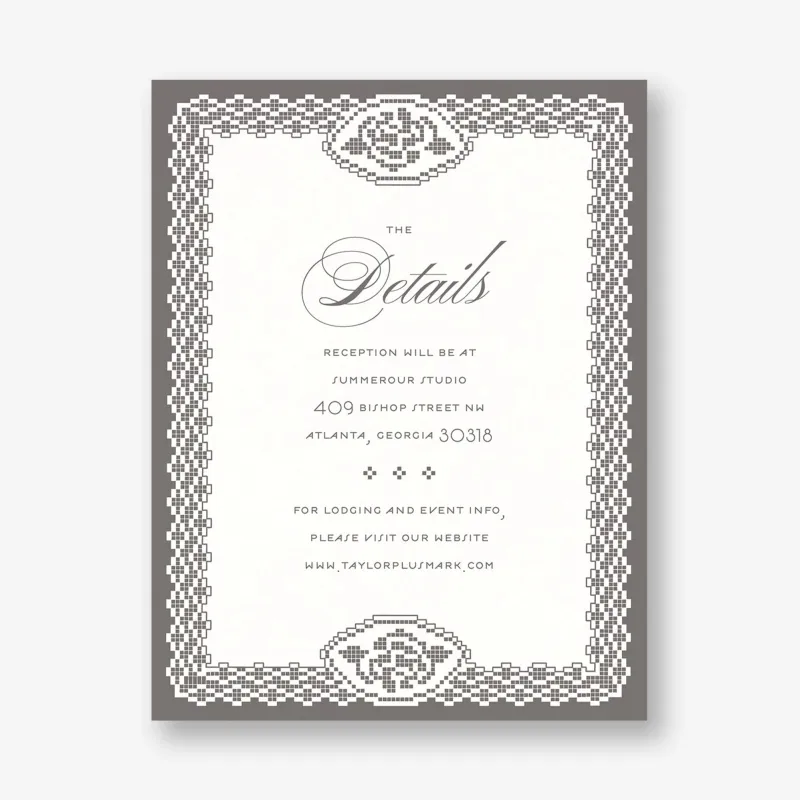 Vintage Lace Information Card made by Paper Source