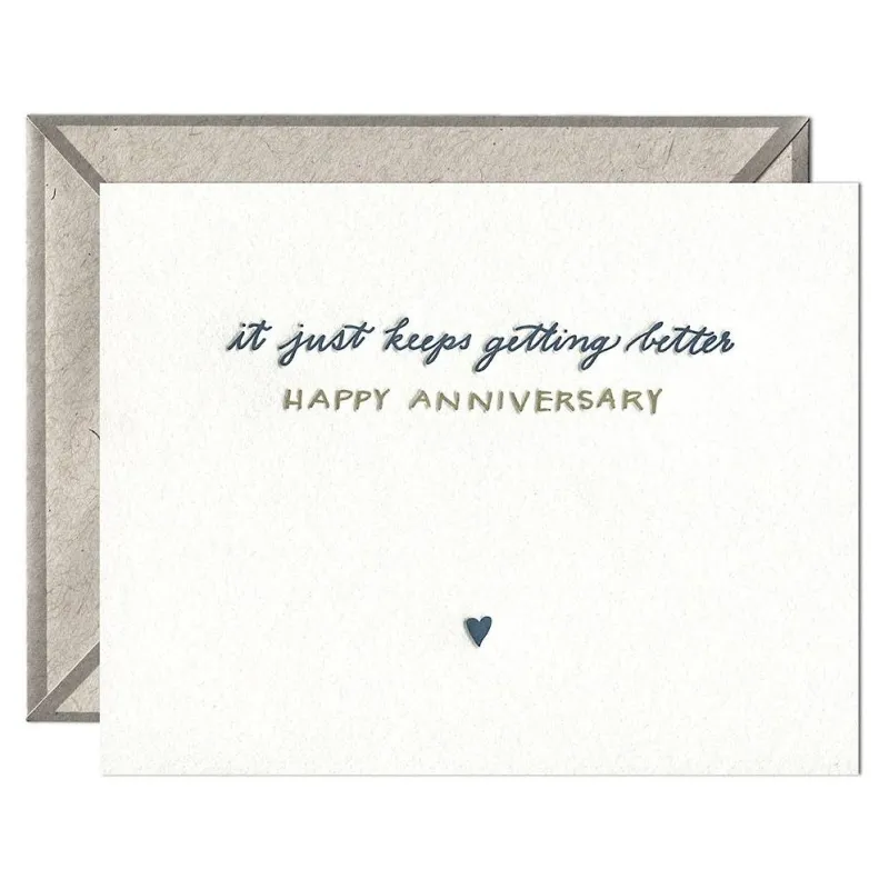 Keeps Getting Better Anniversary Card made by Paper Source