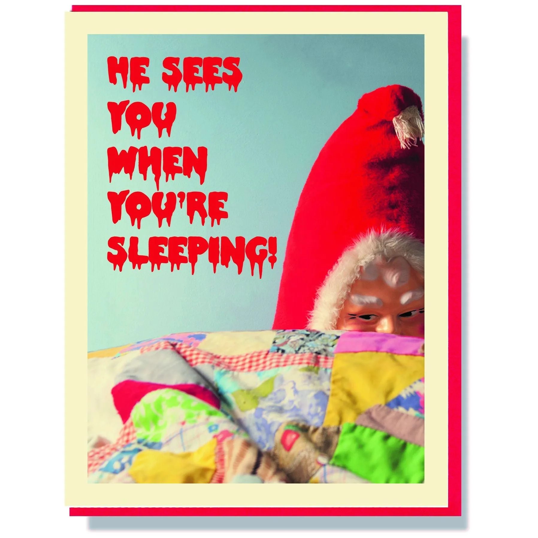 Creepy Santa Holiday Greeting Card sold by Paper Source