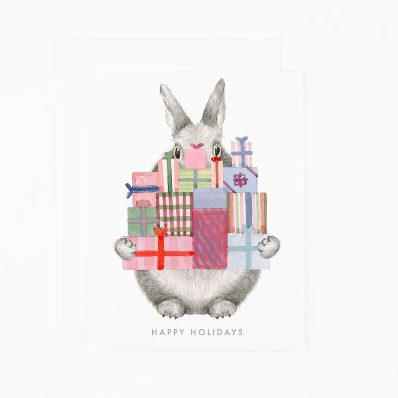 Bunny Carrying Holiday Gifts Card made by Paper Source