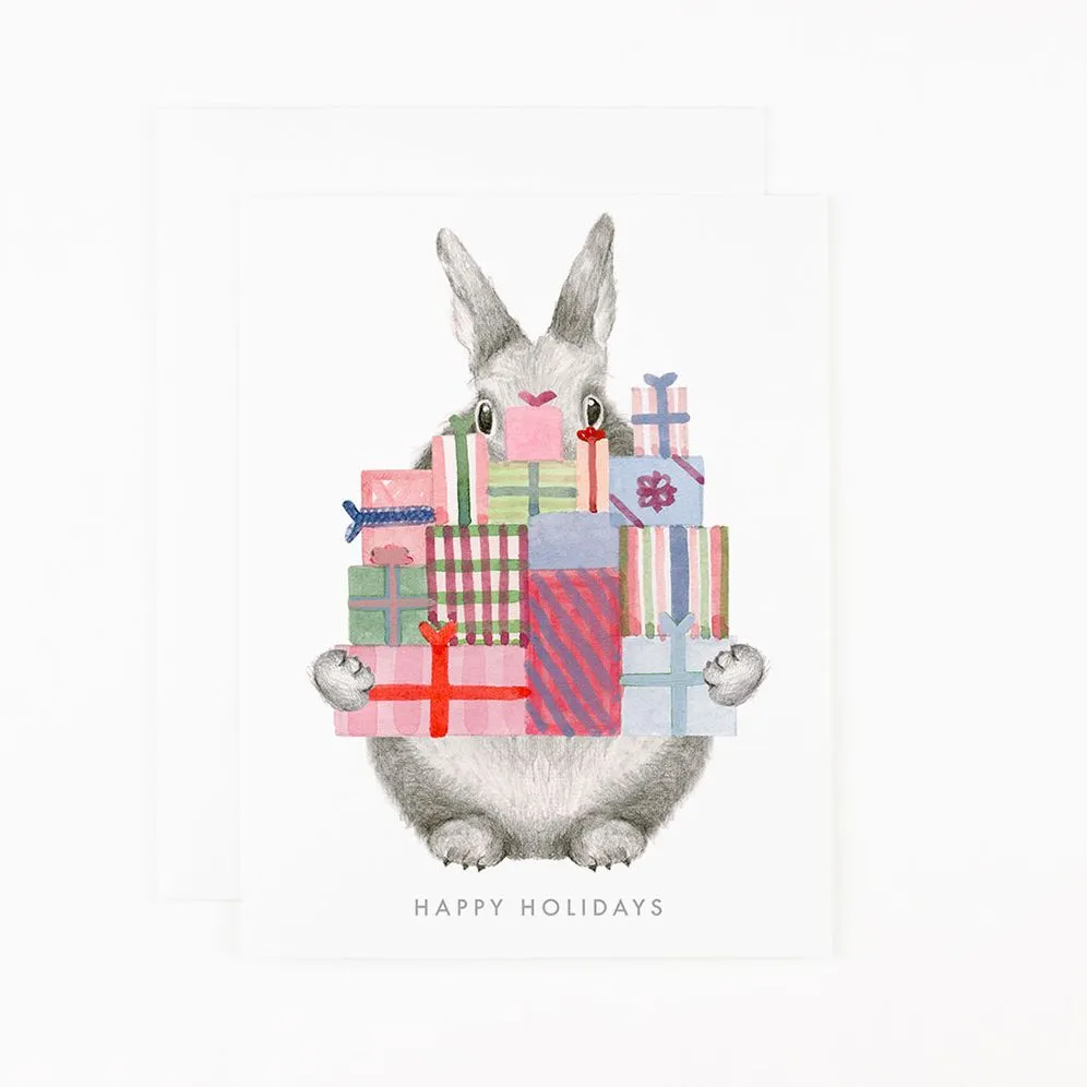 Bunny Carrying Holiday Gifts Card sold by Paper Source