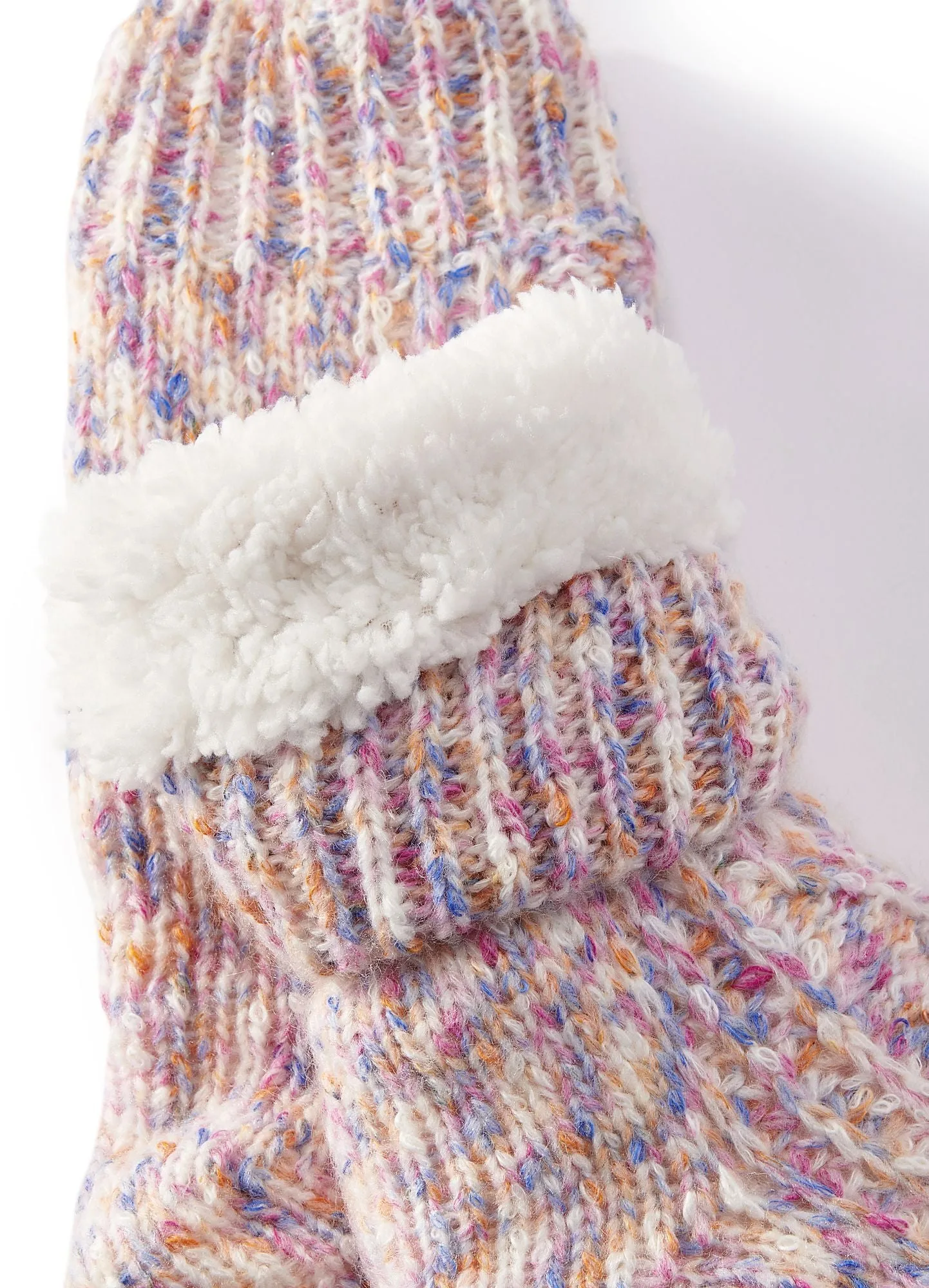Pink Confetti Cable Knit Reading Sock sold by Paper Source product image thumbnail 3