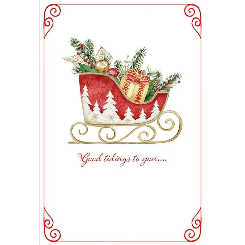 Good Tidings Sleigh Holiday Card made by Paper Source