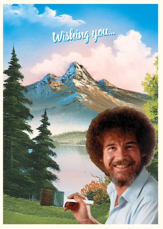 Mother's Day Greeting Card Bob Ross Mountains and Tress made by Madison Park