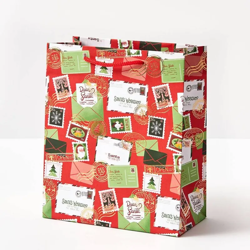 Santa Mail Medium Gift Bag made by Paper Source