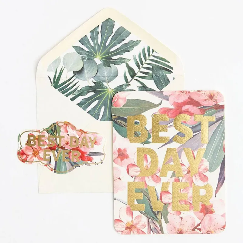 Best Day Ever Floral Greeting Card made by Paper Source