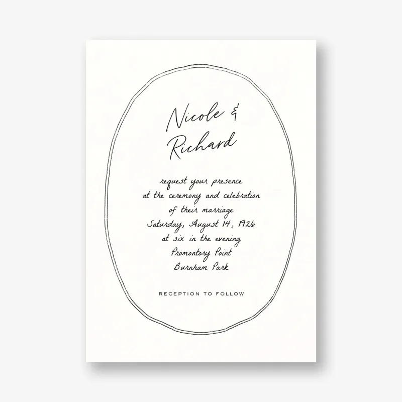 Twin Lines Wedding Invitation made by Paper Source