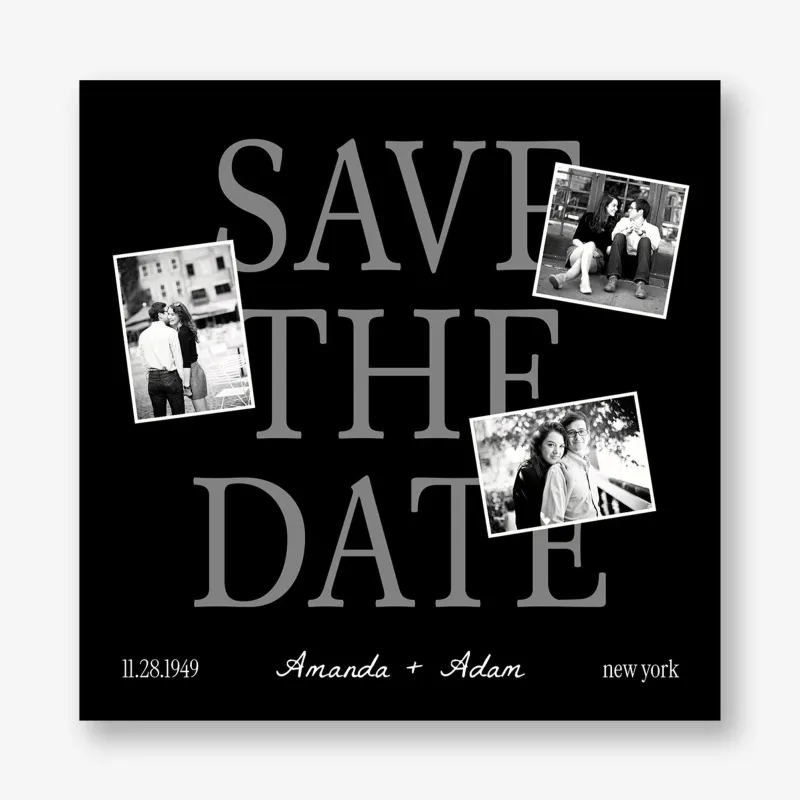 For the Scrapbook Photo Save the Date made by Paper Source