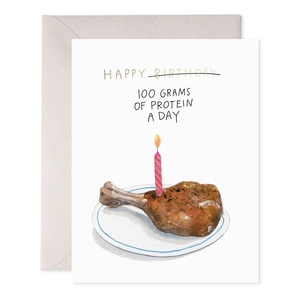 High Protein Birthday Card sold by Paper Source