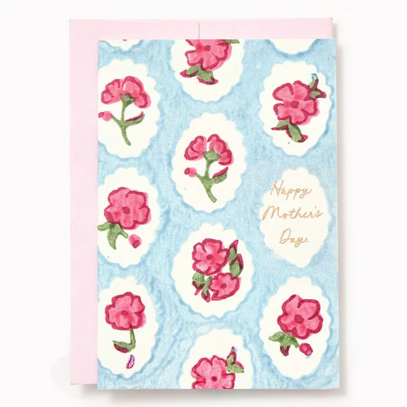 Pink Floral Scallop Tiles Mother's Day Card made by Paper Source