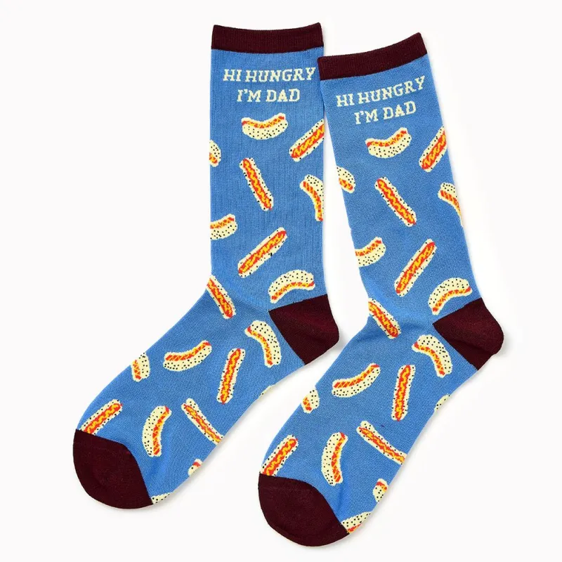 Hotdog Dad Socks made by Paper Source