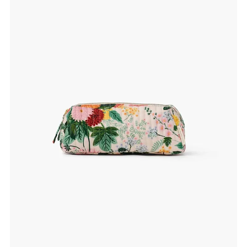 Dahlia Quilted Small Cosmetic Pouch made by Rifle Paper Co.