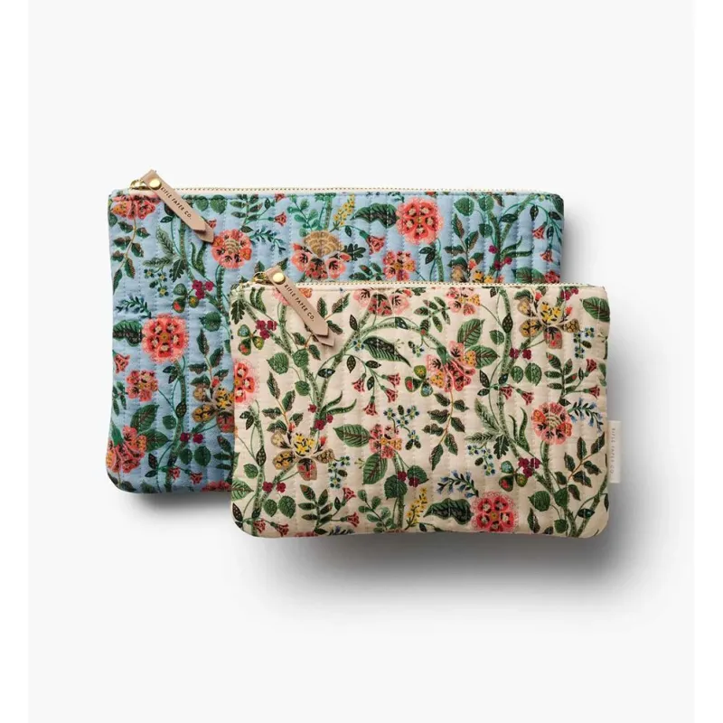 Gracie Quilted Pouch Set made by Rifle Paper Co.