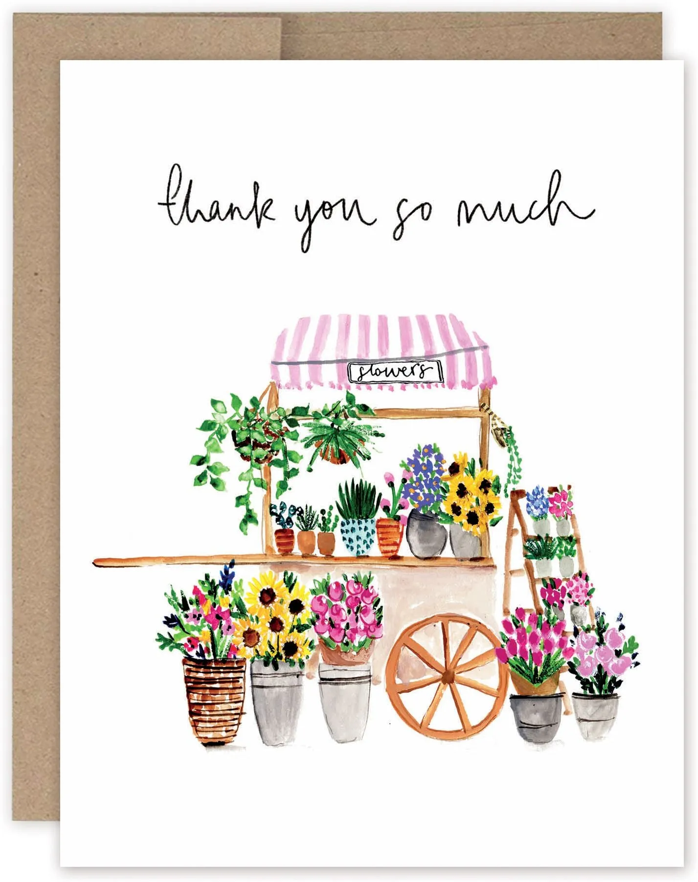 Flower Cart Thank You Notecard Set sold by Paper Source product image thumbnail 2