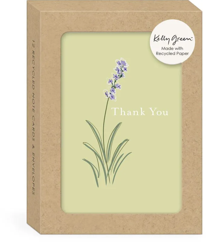 Delicate Floral Recycled Paper Thank You Cards Set of 12 made by Punch Studio