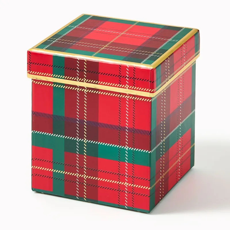 Holiday Plaid Square Gift Box made by Paper Source