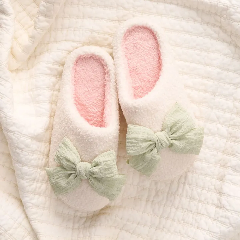 Betty Bow Sage Slippers made by Paper Source