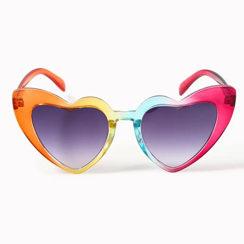 Bright Rainbow Heart Glasses made by Paper Source