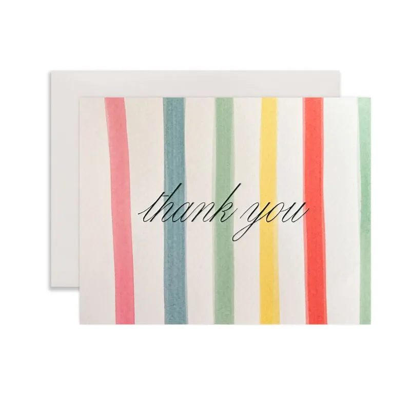 Ribbon Stripe Thank You Card made by Paper Source