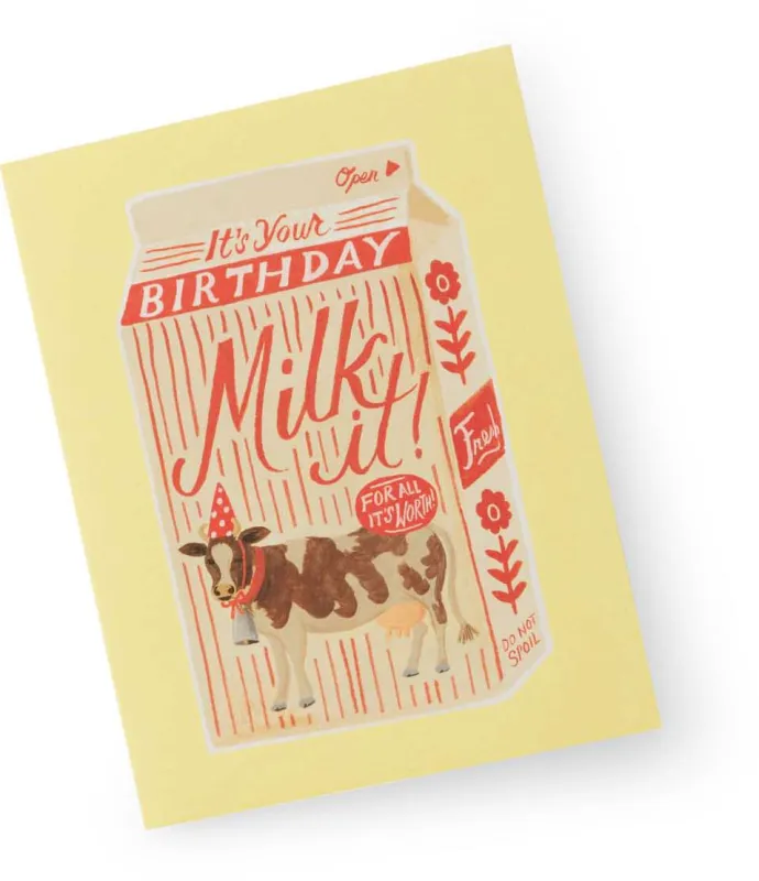 Milk It Birthday Card made by Rifle Paper Co.