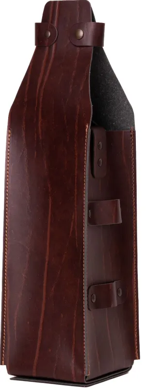 Recycled Leather Wine Bottle Holder made by Paper Source