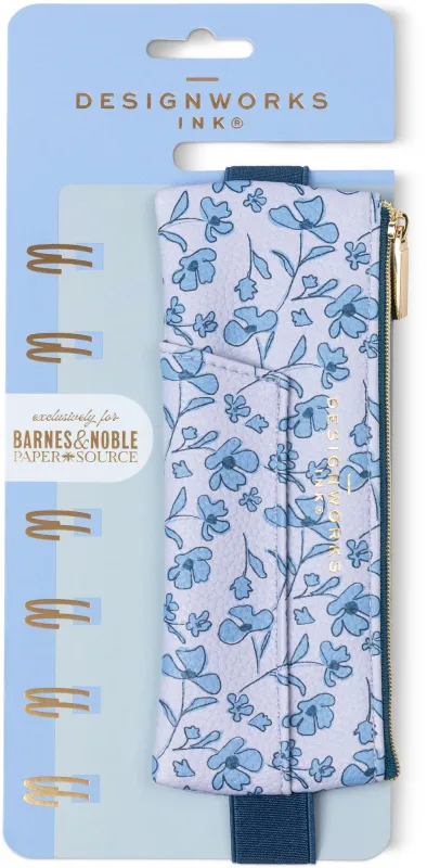 Blue Floral Journal Pencil Pouch made by DesignWorks Ink