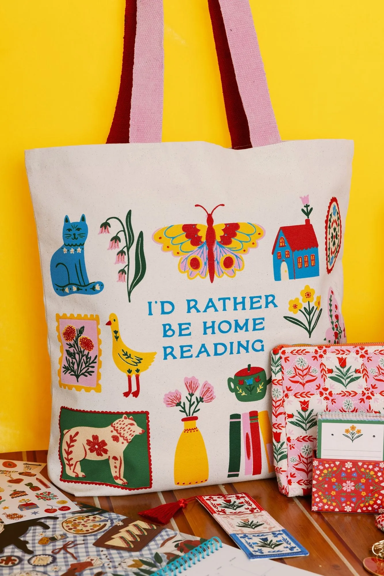 I'd Rather Be Home Reading Tote sold by Paper Source product image thumbnail 5