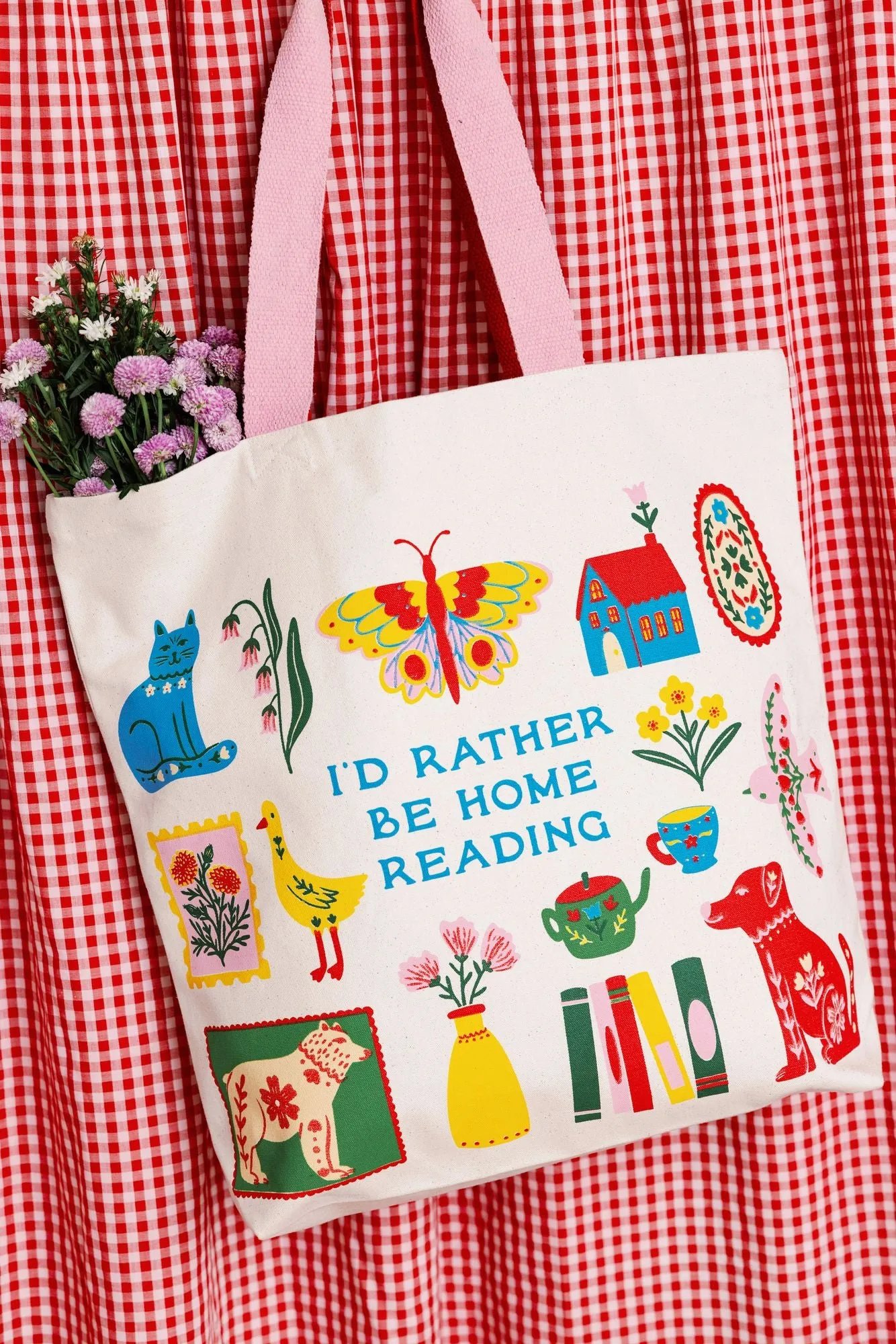 I'd Rather Be Home Reading Tote sold by Paper Source product image thumbnail 4