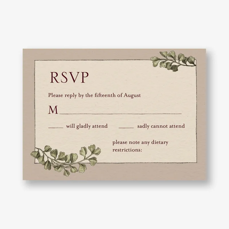 Moody Dahlias Response Card made by Paper Source