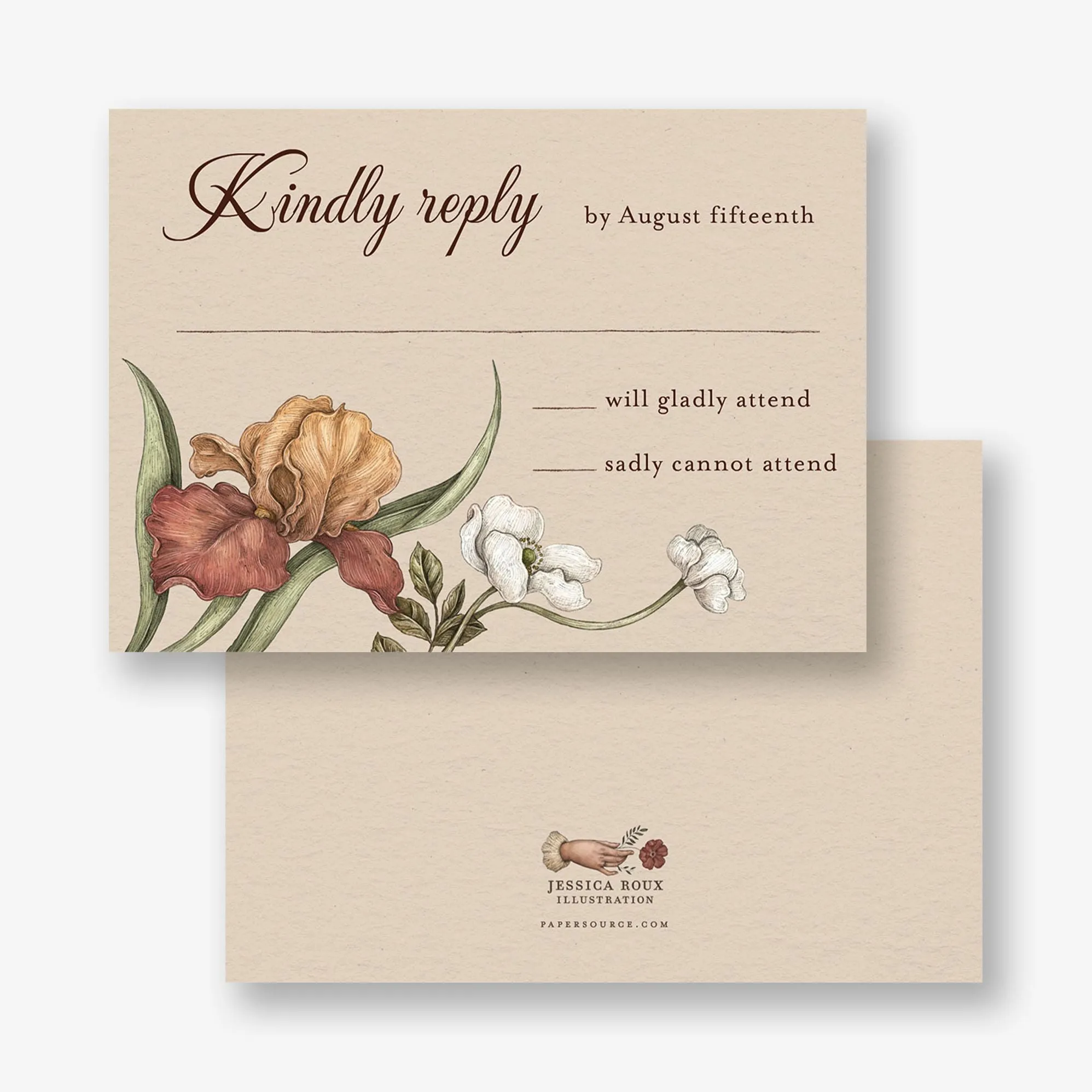 Fox and Florals Response Card sold by Paper Source product image thumbnail 2