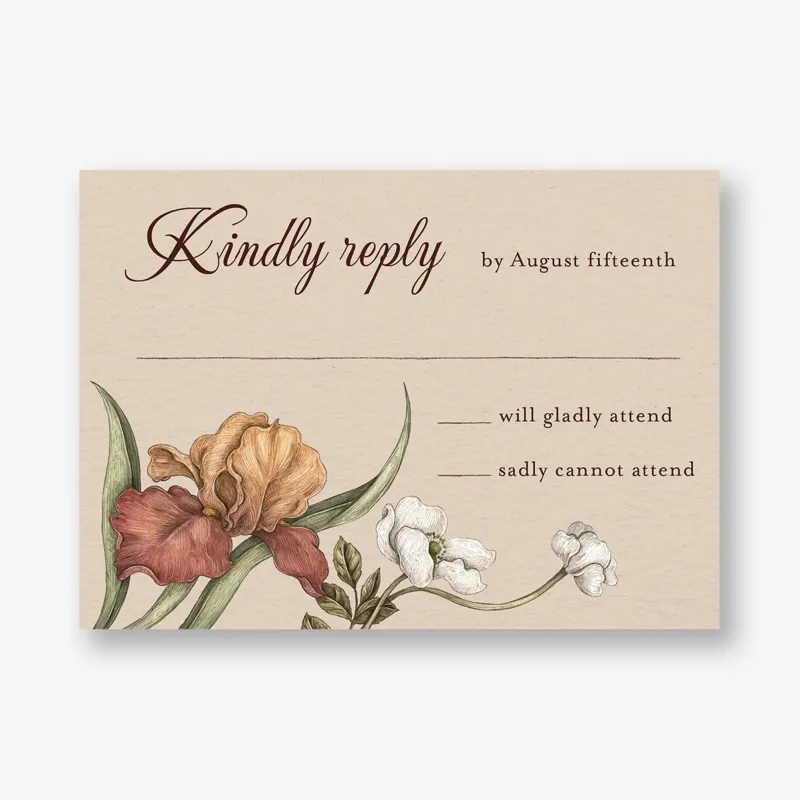 Fox and Florals Response Card made by Paper Source