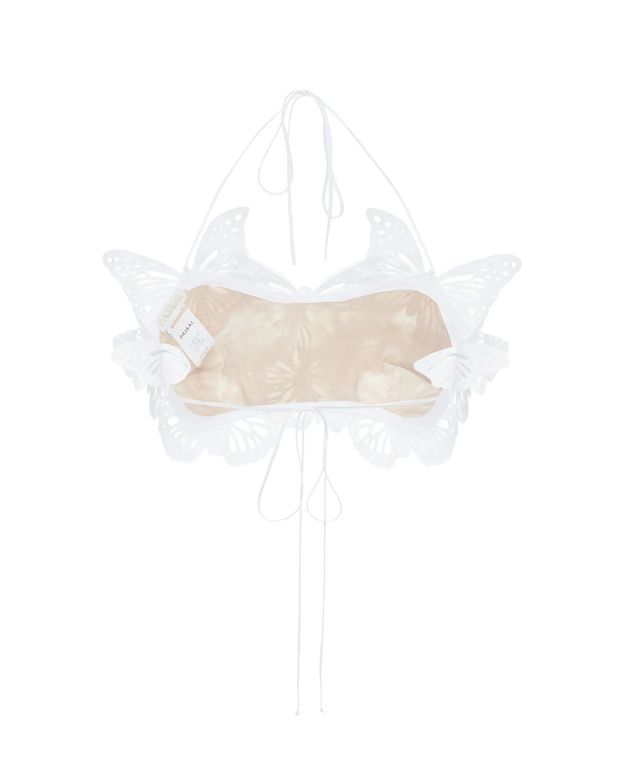 Укорочений топ-бандо Alexandra прикрашений метеликами молочний sold by PASKAL product image thumbnail 3