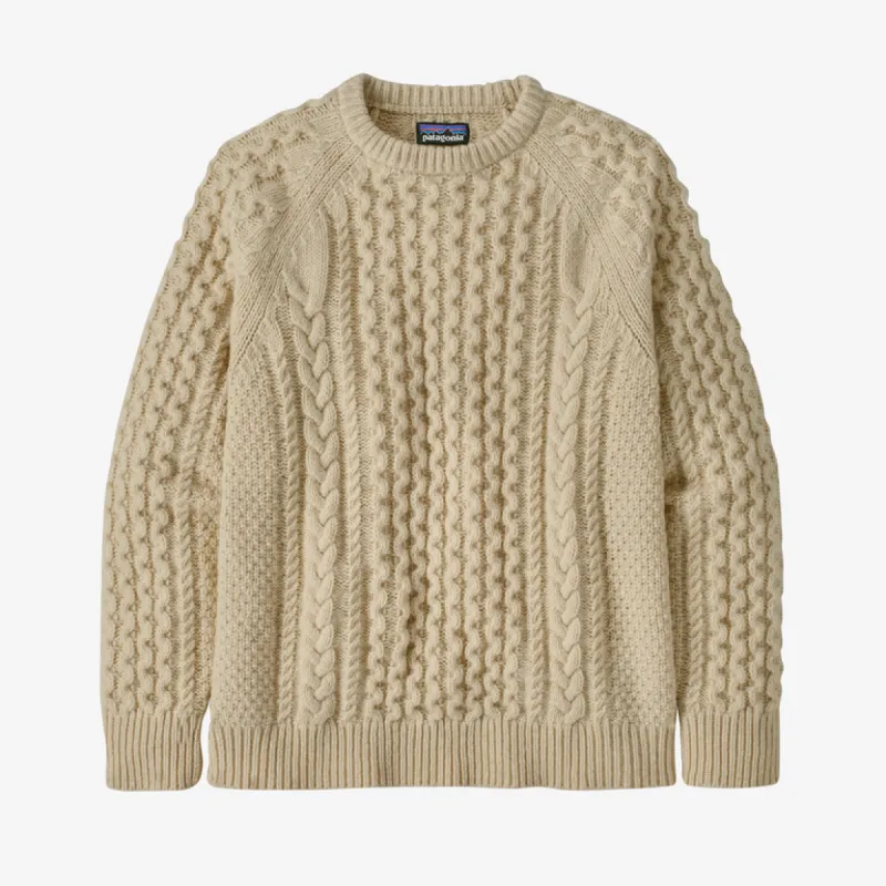 Recycled Wool-Blend Cable-Knit Crewneck Sweater sold by Patagonia