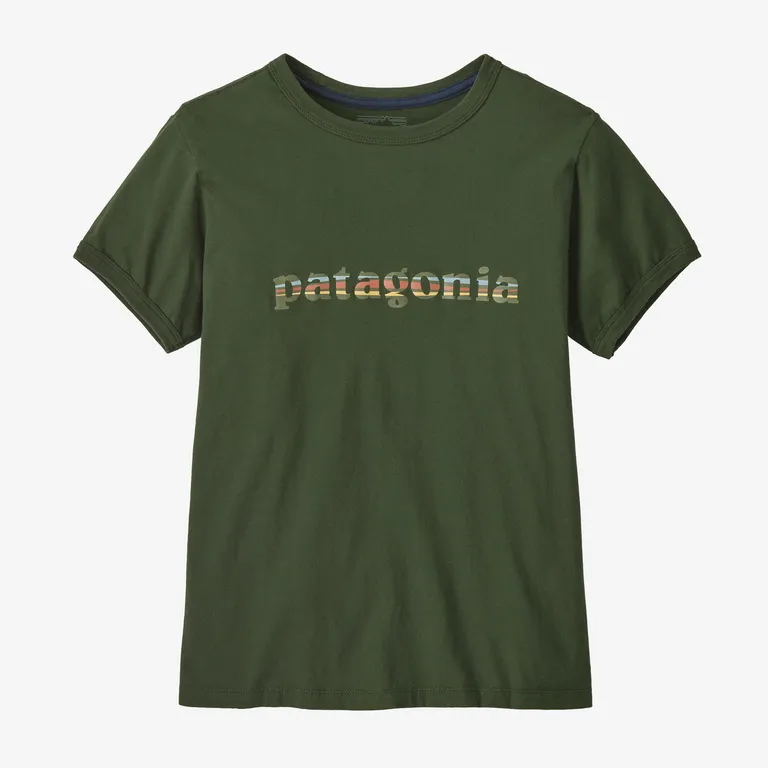 W's '73 Text Logo Organic Ringer Tee sold by Patagonia