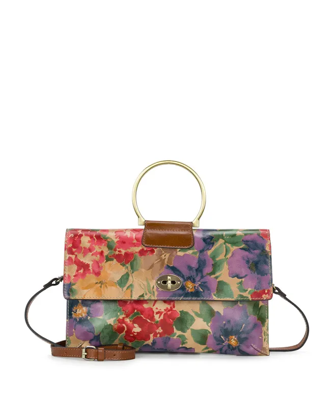 Belvi Top Handle Crossbody - French Hydrangeas made by Patricia Nash
