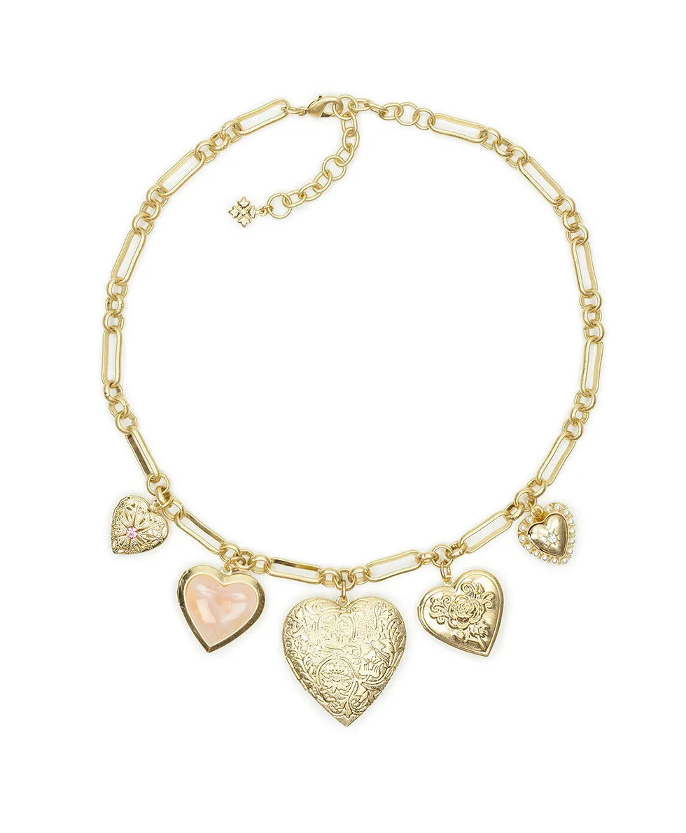 5 Locket Charm Necklace - Love Locket sold by Patricia Nash product image thumbnail 2