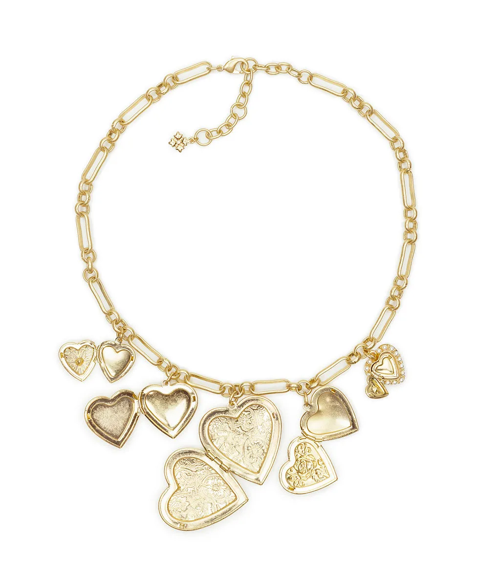 5 Locket Charm Necklace - Love Locket sold by Patricia Nash product image thumbnail 3