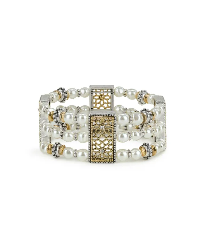 3 Strand Stretch Bracelet - Filigree made by Patricia Nash