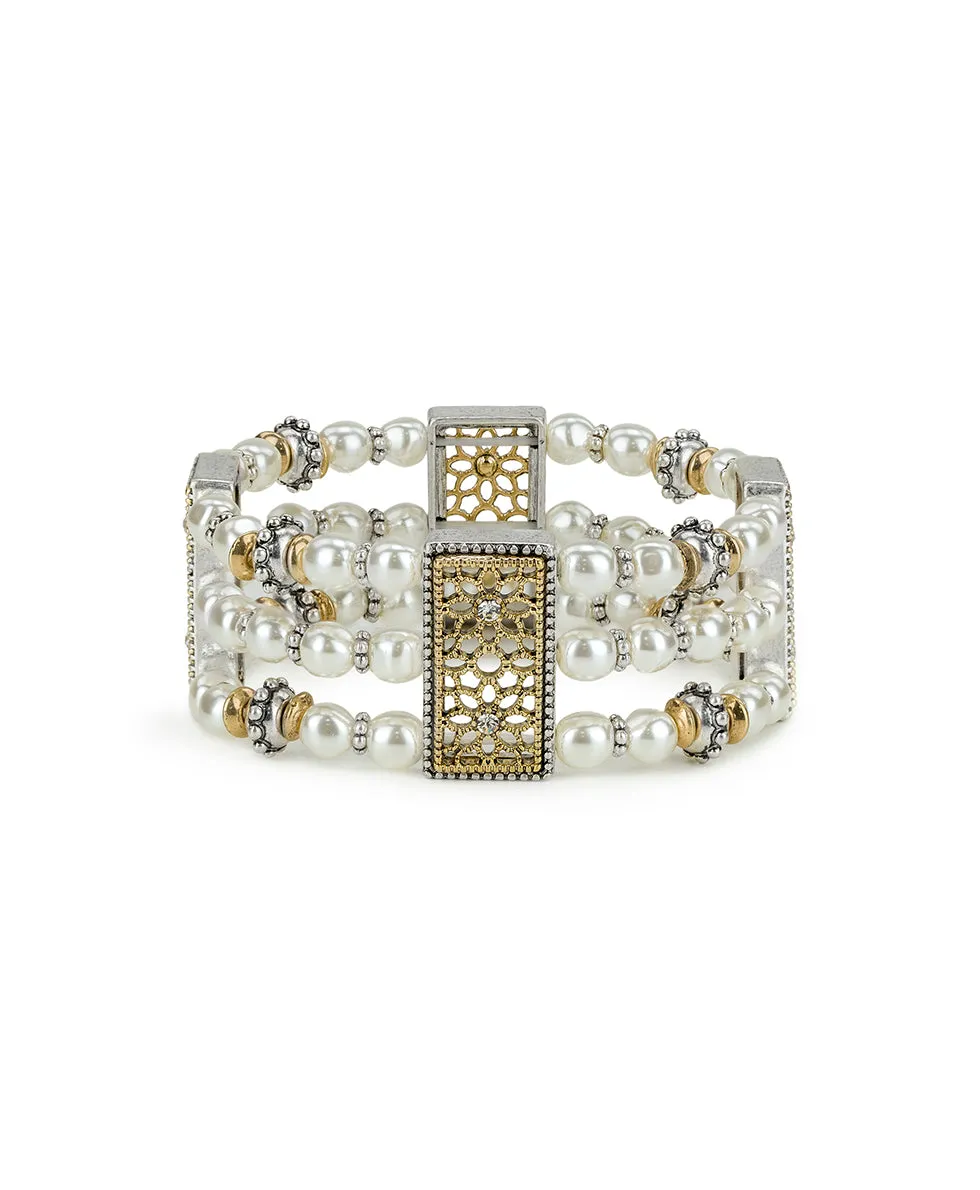 3 Strand Stretch Bracelet - Filigree sold by Patricia Nash