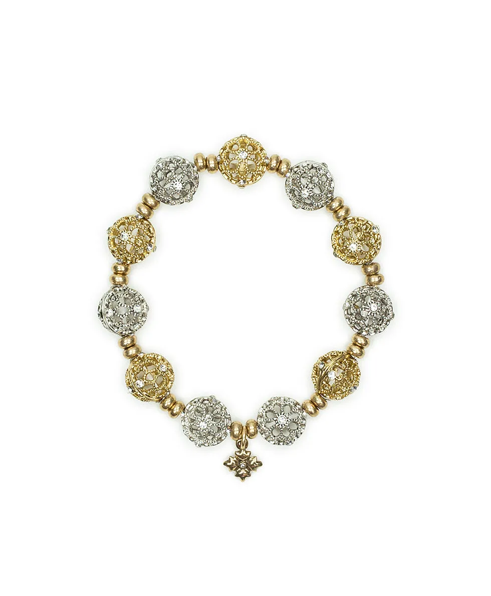 Beaded Stretch Bracelet - Filigree sold by Patricia Nash