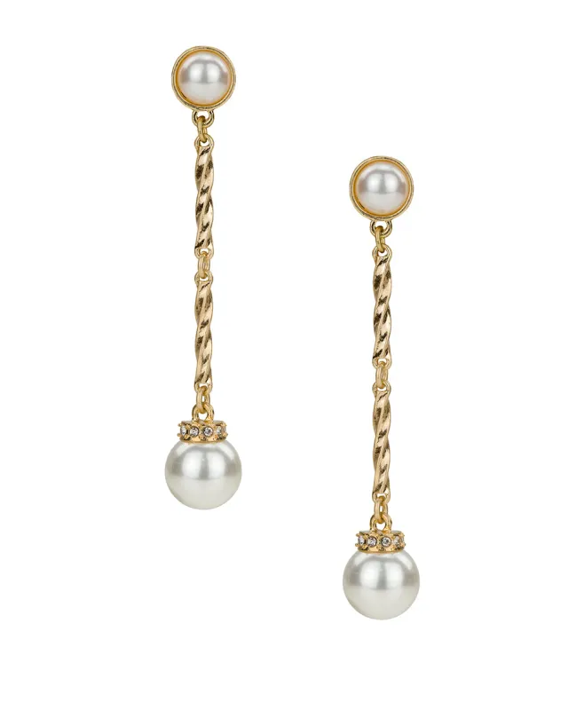 Long Bead Post Drop Earrings - Pearl Collection sold by Patricia Nash
