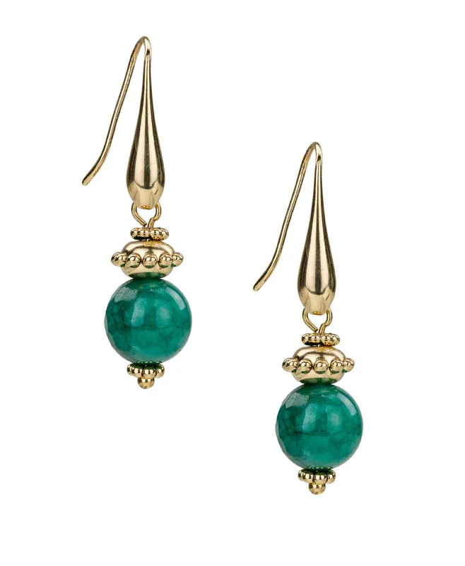 Bead Drop Earrings - European Floral Tapestry made by Patricia Nash