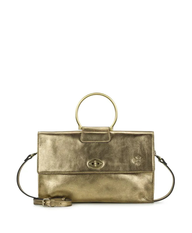Belvi Top Handle Crossbody - Vintage Distressed Metallic sold by Patricia Nash