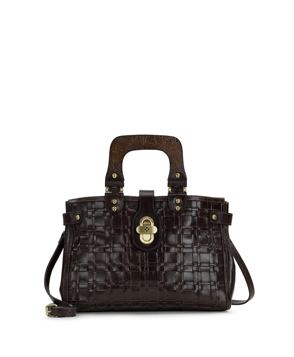 Sancia Woven Satchel - Vintage Distressed Woven sold by Patricia Nash