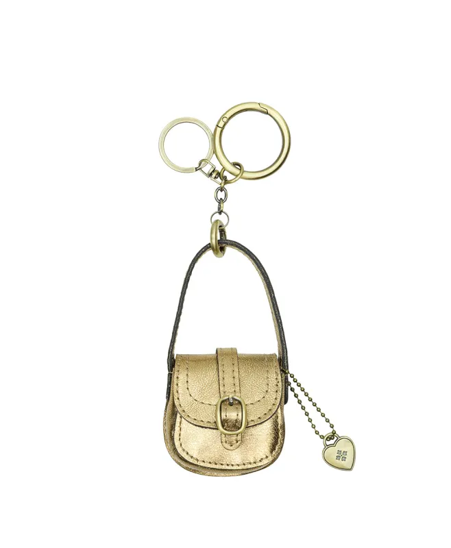 Micro Barcelona Bag Charm - Vintage Distressed Metallic sold by Patricia Nash