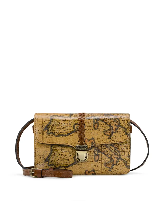 Bianco Crossbody Organizer - European Map sold by Patricia Nash
