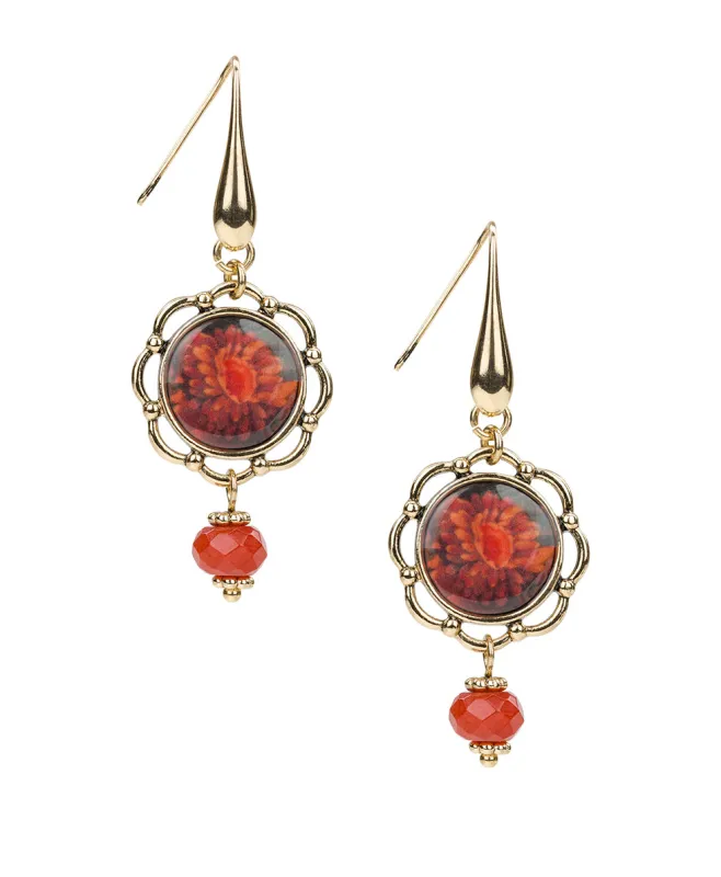 Wire Drop Earrings - Multi Print sold by Patricia Nash
