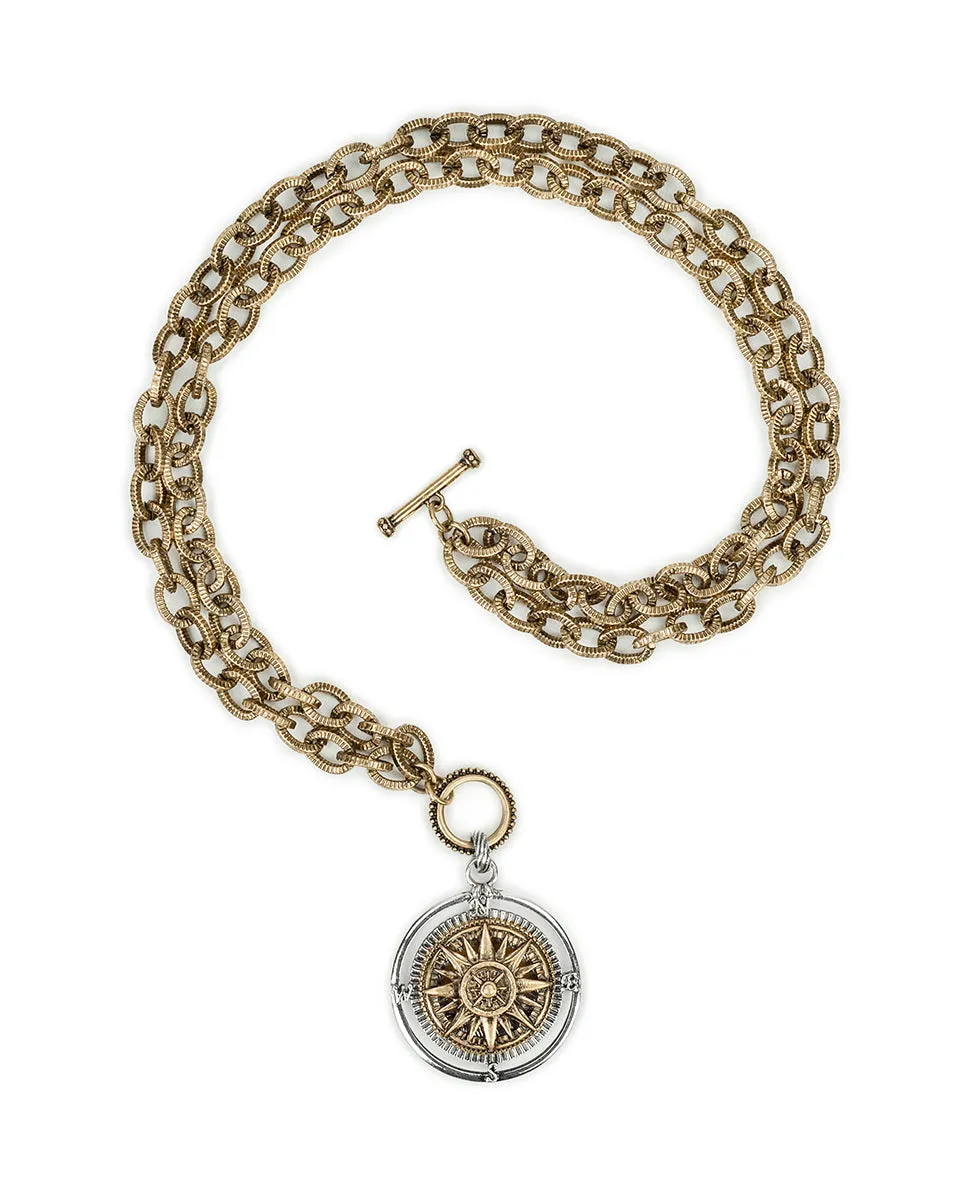 Compass Convertible Necklace - World Traveler sold by Patricia Nash product image thumbnail 3
