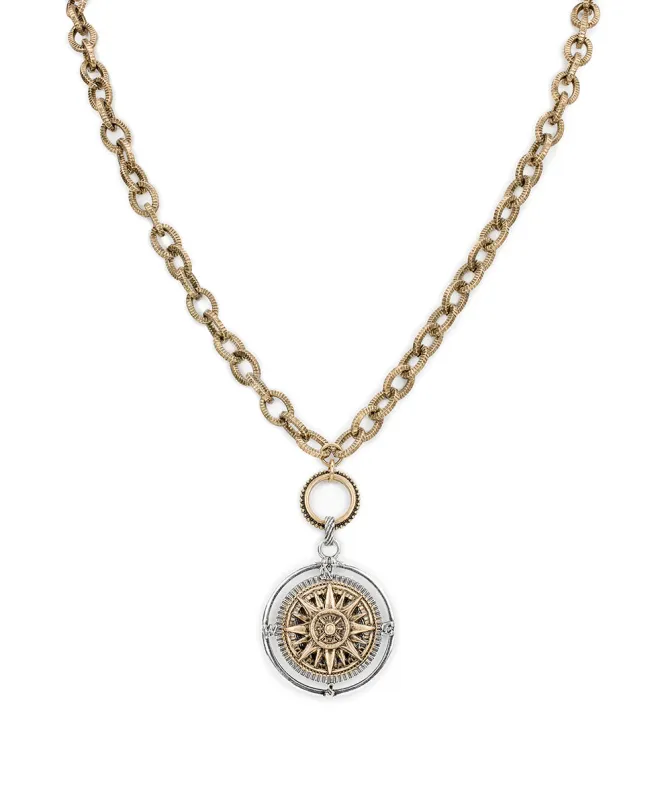 Compass Convertible Necklace - World Traveler made by Patricia Nash