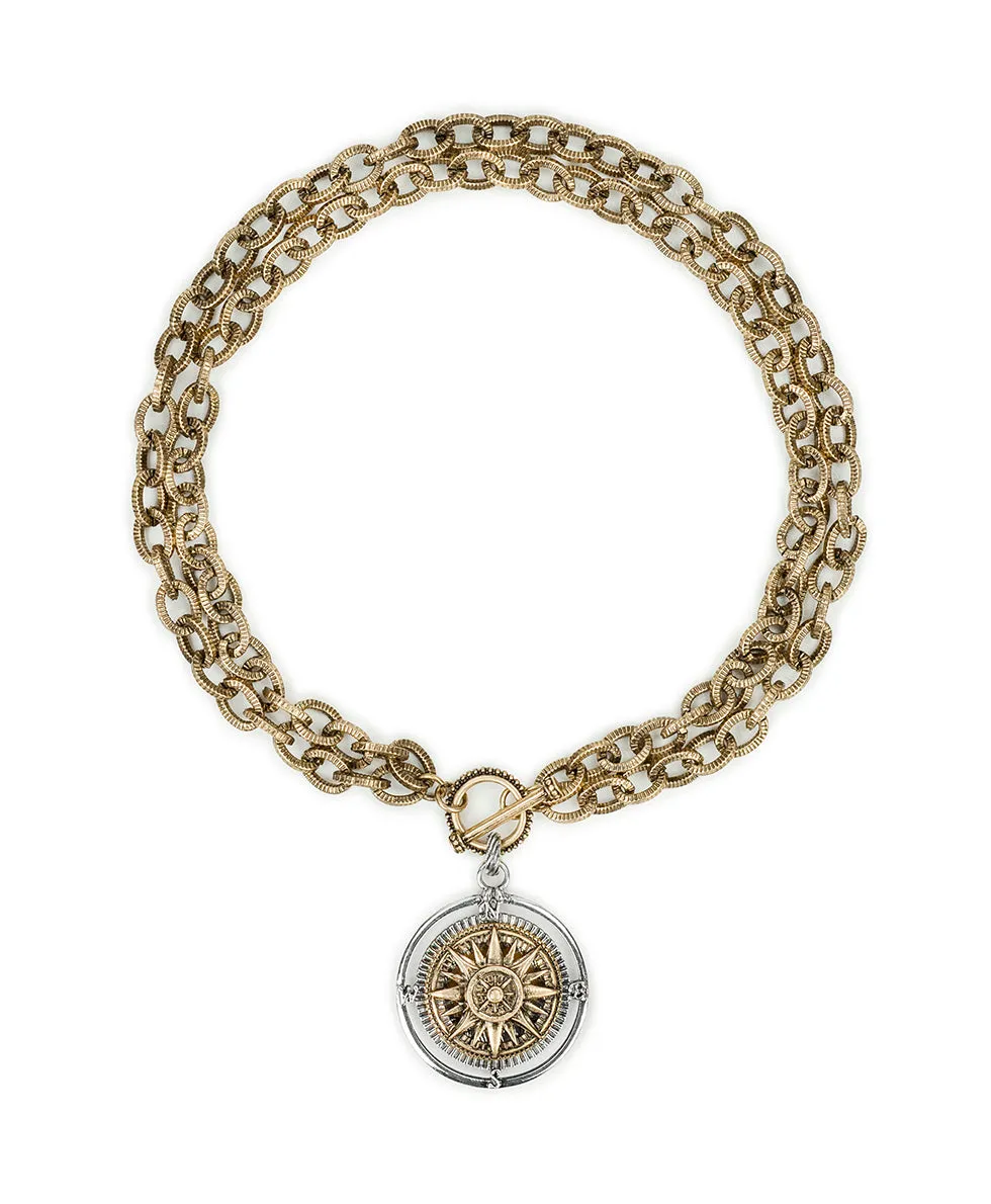 Compass Convertible Necklace - World Traveler sold by Patricia Nash product image thumbnail 2